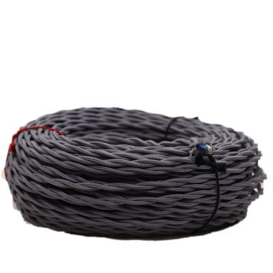 Ретро кабель витой 2x1,5 серый, Villaris 1021512
