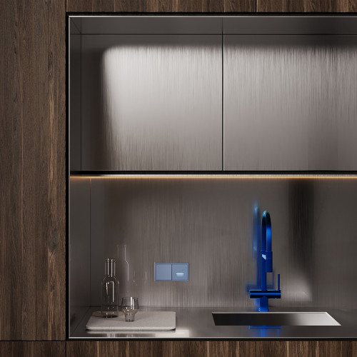 Лицевая панель для подсветки светодиодной с датчиком, Деним, S70 Voltum VLS002415