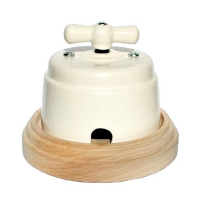 Выключатель керамический 2 кл. (4 положения), Белый, Арбат Interior Electric ВПК2-01