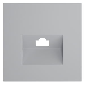 Лицевая панель для розетки компьютерной RJ45 Cat.6, Серый, S70 Voltum VLS001316