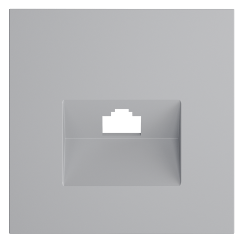 Лицевая панель для розетки компьютерной RJ45 Cat.6, Серый, S70 Voltum VLS001316