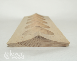 Накладка 5 местная межблокхаусная деревянная 403x118, Clever Wood