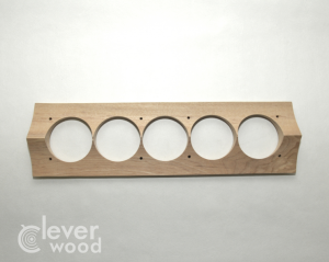 Накладка 5 местная межблокхаусная деревянная 403x118, Clever Wood