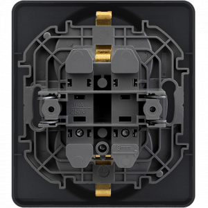 Розетка 2-я с З/К, антрацит, INSPIRIA Legrand 673753