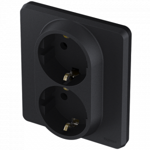 Розетка 2-я с З/К, антрацит, INSPIRIA Legrand 673753