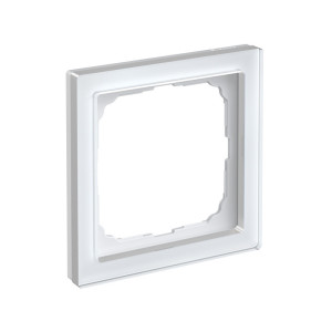 Рамка 1 местная, натуральное стекло, Белый, ArtGallery SE GAL320101