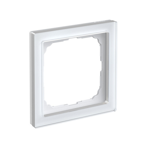 Рамка 1 местная, натуральное стекло, Белый, ArtGallery SE GAL320101