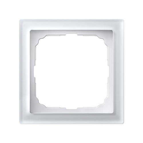 Рамка 1 местная, натуральное стекло, Белый, ArtGallery SE GAL320101