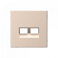 Лицевая панель для розетки компьютерной 2-ой RJ45 Keystone, Песочный, ArtGallery SE GAL001290