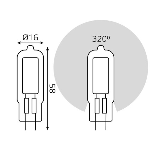 Лампа светодиодная Gauss G4 4.5W 4100K прозрачная 107807204