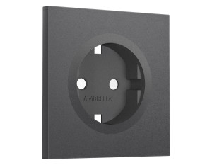 Лицевая панель розетки с З/К, Антрацит серый, Sigma Quant Ambrella Volt SP6560 Лицевая панель розетки с З/К, Антрацит серый, Sigma Quant Ambrella Volt SP6560