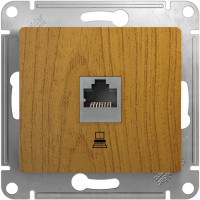 Розетка компьютерная RJ45 Cat. 5e, Дуб, Glossa SE GSL000581K