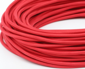 Ретро кабель круглый 3x1,5 Красный, Interior Wire ПДК3150-157 (1 метр)