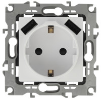 Розетка с З/К и USB зарядкой, Белый, Эра Elegance 14-4109-01