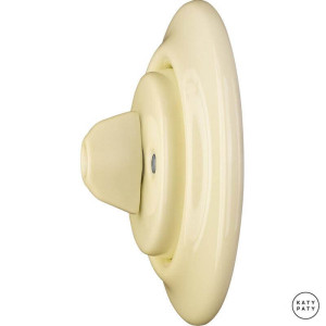 Выключатель поворотный 1 кл. проходной, ваниль глянцевая, Katy Paty PNFLG6