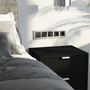 Рамка 5 местная металл, Алюминий, AluMax Werkel W0053506