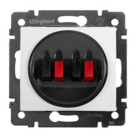 Розетка 2-ая акустическая, белый, Valena Classic Legrand 774424