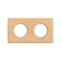 Рамка 2 местная деревянная под электрику Salvador на бревно D220, Ясень без тонировки, DecoWood СМС2-220