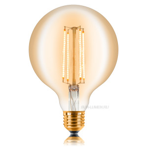 Ретро лампа светодиодная диммируемая LED G125 2C4 4Вт E27 2200K Sun Lumen 056-793