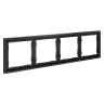 Рамка 4 местная, пластик, Графит, Voltum S70 VLS100407