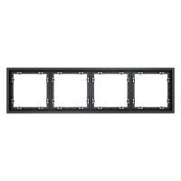 Рамка 4 местная, пластик, Графит, Voltum S70 VLS100407