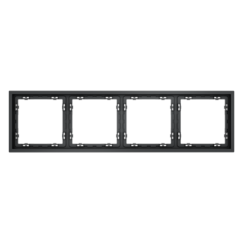 Рамка 4 местная, пластик, Графит, Voltum S70 VLS100407