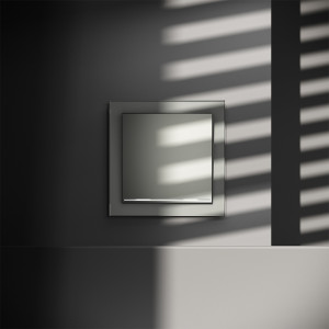 Выключатель 1кл., с подсв., Сталь, Voltum S70 VLS010205