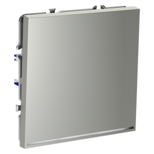 Выключатель 1кл., с подсв., Сталь, Voltum S70 VLS010205