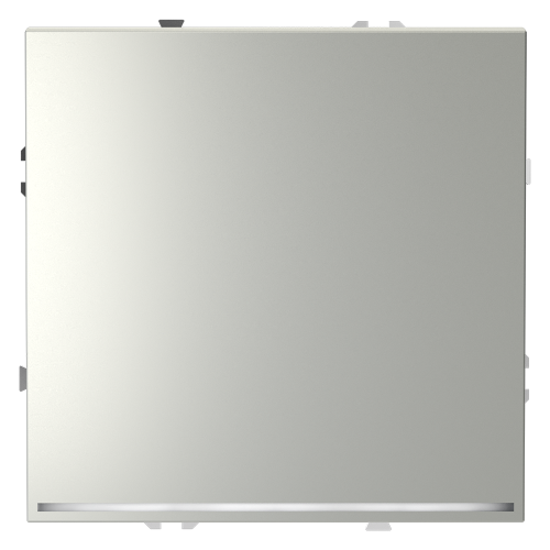 Выключатель 1кл., с подсв., Сталь, Voltum S70 VLS010205