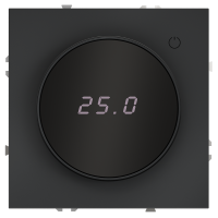 Терморегулятор электронный с индикацией и датчиком, для теплого пола, Графит, VOLTUM S70 VLS070107