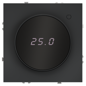 Терморегулятор электронный с индикацией и датчиком, для теплого пола, Графит, VOLTUM S70 VLS070107