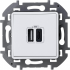 Розетка USB для зарядки, белый, INSPIRIA Legrand 673760