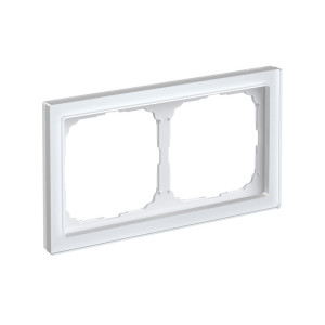 Рамка 2 местная, натуральное стекло, Белый, ArtGallery SE GAL320102