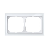 Рамка 2 местная, натуральное стекло, Белый, ArtGallery SE GAL320102