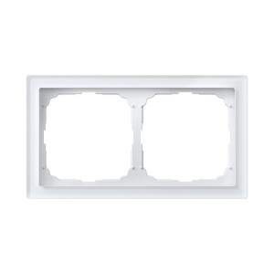 Рамка 2 местная, натуральное стекло, Белый, ArtGallery SE GAL320102