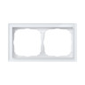Рамка 2 местная, натуральное стекло, Белый, ArtGallery SE GAL320102