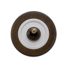Выключатель пластик тумблерный 1 кл. (2 положения), круглый, Белый/Дуб коричневый Salvador PL41.1WT.DK