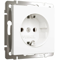 Розетка с З/К, Белый матовый, Werkel W1171061