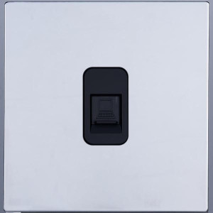 Розетка компьютерная RJ45 (внутренний монт.), Хром, Toledo Salvador SJAN77EC13 Розетка компьютерная RJ45 (внутренний монт.), Хром, Toledo Salvador SJAN77EC13