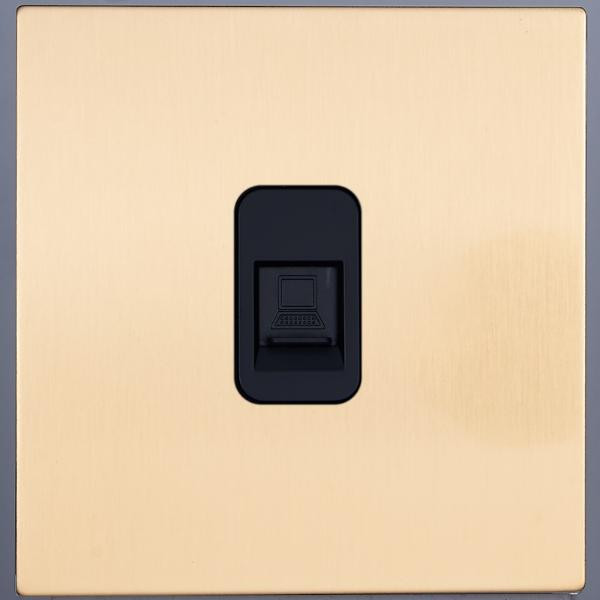 Розетка компьютерная RJ45 (внутренний монт.), Золото, Castilla Salvador SJAN33BC13