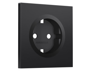 Лицевая панель розетки с З/К, Черный матовый, Sigma Quant Ambrella Volt SP8060 Лицевая панель розетки с З/К, Черный матовый, Sigma Quant Ambrella Volt SP8060