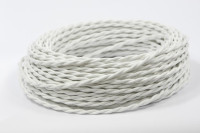 Ретро кабель витой 3x4 Белый, Interior Wire ПРВ3400-БЕЛ (1 метр)