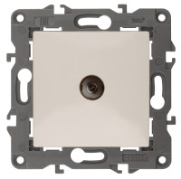 Розетка телевизионная TV проходная, Слоновая кость, Эра Elegance 14-3102-02