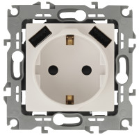 Розетка с З/К и USB зарядкой, Слоновая кость, Эра Elegance 14-4109-02