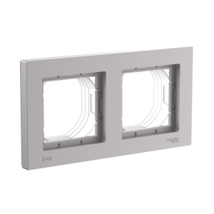 Рамка 2 местная влагозащищенная IP44, Алюминий, AtlasDesign Aqua SE ATN440302