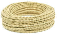 Ретро кабель витой 3x0,75 Слоновая кость, Interior Wire ПРВ3075-СЛК (1 метр)