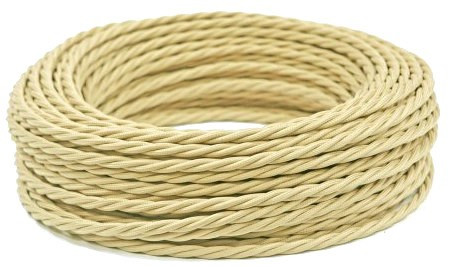 Ретро кабель витой 3x0,75 Слоновая кость, Interior Wire ПРВ3075-СЛК (1 метр) Ретро кабель витой 3x0,75 Слоновая кость, Interior Wire ПРВ3075-СЛК (1 метр)