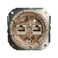 Розетка керамика компьютерная RJ45, Мрамор, Retrika Colony B01-06