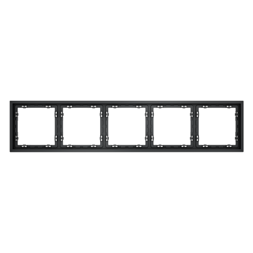 Рамка 5 местная, пластик, Графит, Voltum S70 VLS100507