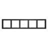 Рамка 5 местная, пластик, Графит, Voltum S70 VLS100507